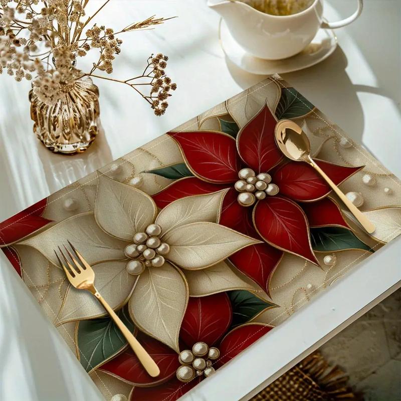 Christmas Poinsettia Placemat