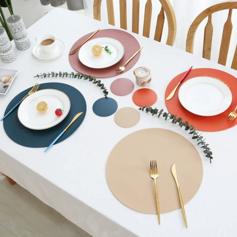 Modern Faux Leather Placemat